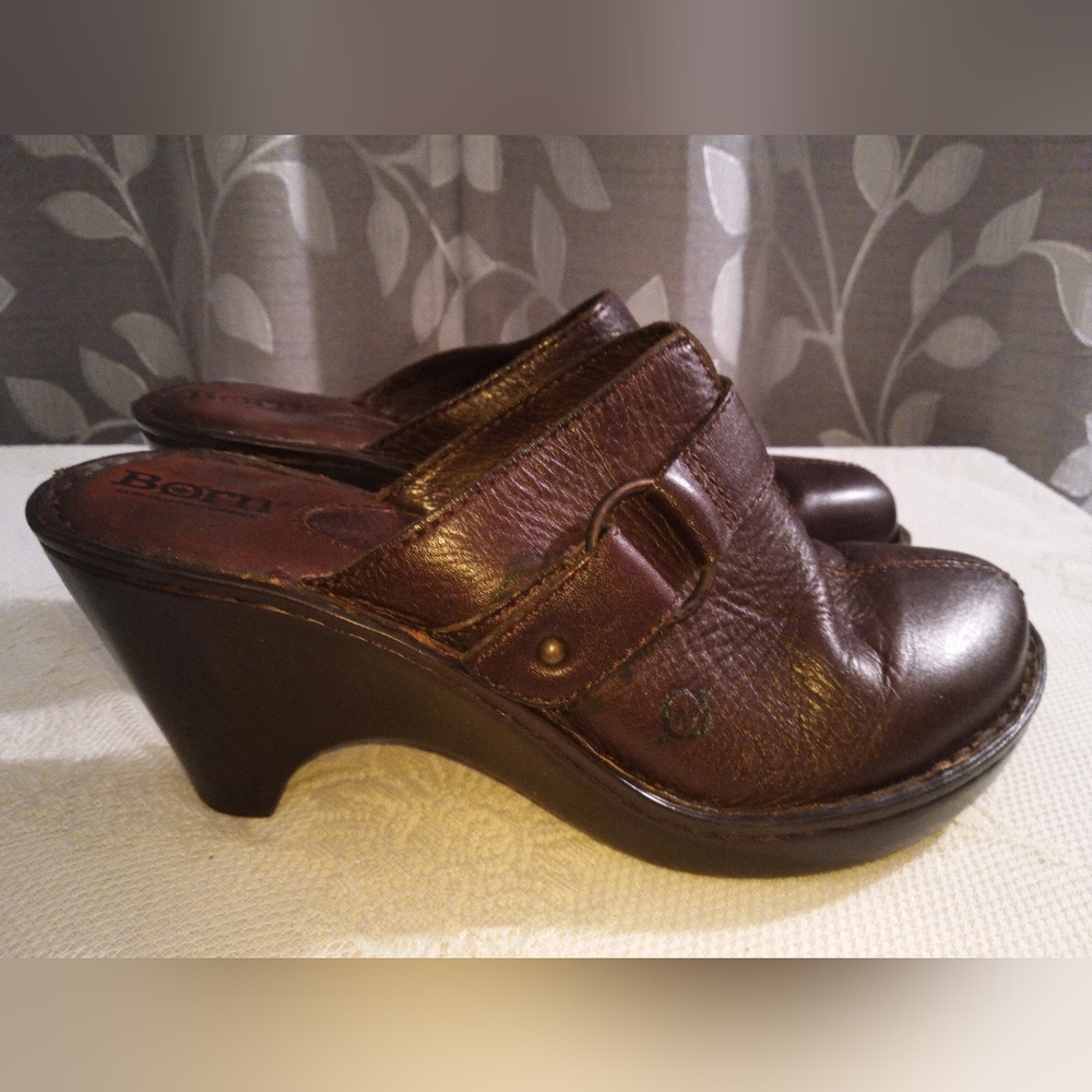 Born Brown Clogs